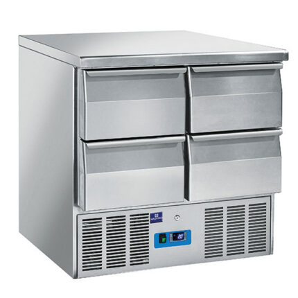 Refrigerated preparation counter with 4 drawers, +2°/+10°C