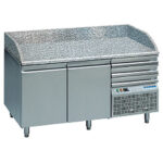 Refrigerated table 2 doors 600x400, 2 neutral drawers (4x trays 600x400)