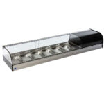 Tapas cooler display with curved glass front, 6x GN 1/3 h=40 mm