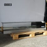 Tapas cooler display with curved glass front and 1 glass shelf, 6x GN 1/3 h=40 mm - DAMAGED