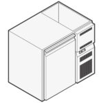 Refrigerated beverage counter with 1 door, 930x690 mm, +2°/+10°C