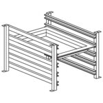 Frame to store containers, 325x530 mm