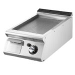 Gas griddle, top version, ribbed chromed plate