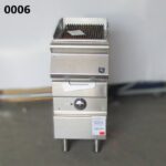 Electric grill, cooking zone in stainless steel, meat/fish - SECOND-HAND