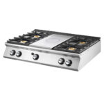 Gas solid top, top version + 4 burners