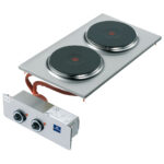 drop-in electric hob, 2 plates