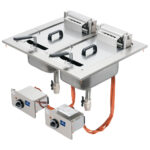 drop-in electric fryer, 10+10 litres