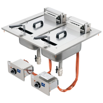 drop-in electric fryer, 10+10 litres