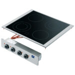 drop-in electric ceramic glass hob, 4 plates