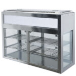 Refrigerated countertop display with 2 shelves and sliding doors, +2°/+8°C, w=900 mm