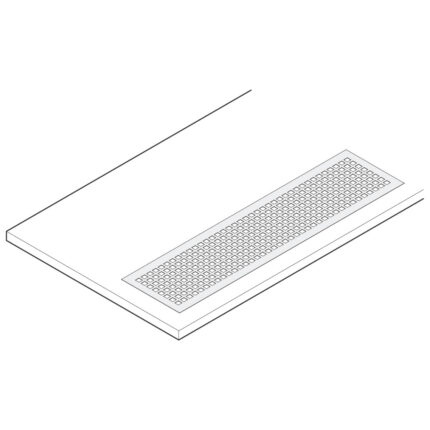 Drip tray with grid, to be welded, 920x240 mm