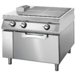 Electric solid top on static electric oven, two-sided panel control