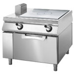 Gas solid top range on static gas oven, two-sided panel control