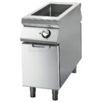 Electric bain marie on cabinet with door, 1 well GN 1/1+1/3