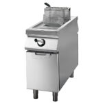 Gas fryer 1x 13 liters on cabinet with door
