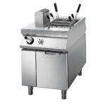 Gas pasta cooker on cabinet with door, 1 GN 1/1 well - 40 litres