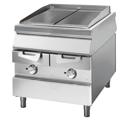 Electric grill, cooking zone in stainless steel, meat/fish
