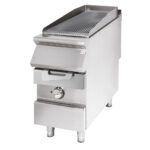 Electric grill, cooking zone in stainless steel, meat/fish