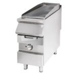 Gas grill, cooking zone in stainless steel, meat/fish