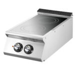 Induction plate, top version, 2 cooking zone Ø 220 mm each 3,5 kW