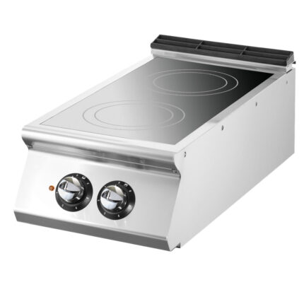 Induction plate, top version, 2 cooking zone Ø 220 mm each 3,5 kW