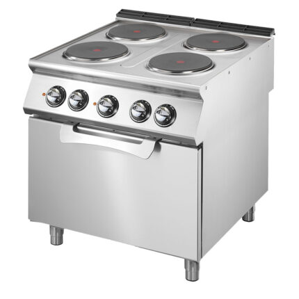 Electric range on static electric oven GN 2/1, 4 hot plates