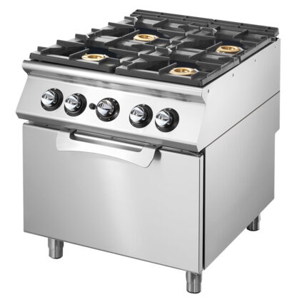 Gas range on static electric oven GN 2/1, 4 burners