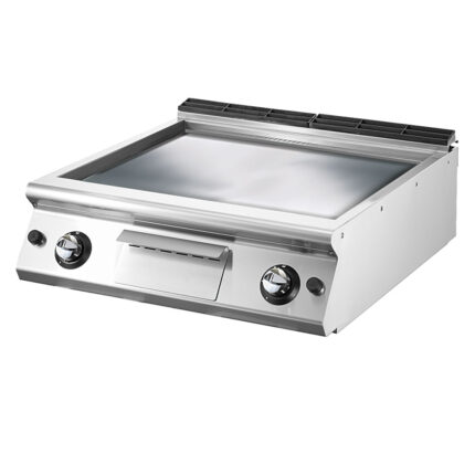 Gas griddle, top version, smooth chromed plate