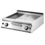 Gas griddle, top version,  1/3 grooved plate and 2/3 smooth