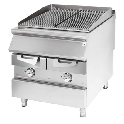 Electric grill, cooking zone in stainless steel, meat/fish