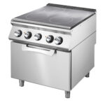 Electric solid top on static electric oven GN 2/1, 4 cooking zones