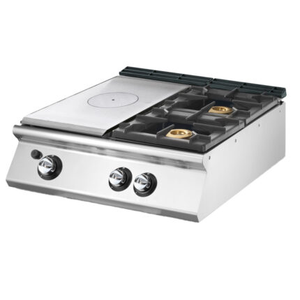Gas solid top, top version + 2 burners