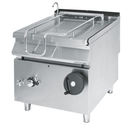 Gas tilting bratt pan, capacity 120 litres, stainless steel well
