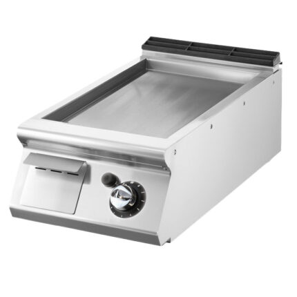 Gas griddle, top version, smooth chromed plate