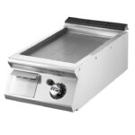 Gas griddle, top version, ribbed plate
