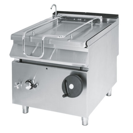 Gas tilting bratt pan, capacity 80 litres, stainless steel well