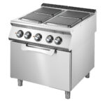 Electric range on static electric oven GN 2/1, 4 square hot plates