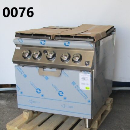 Gas range on static gas oven GN 2/1, 4 burners - DAMAGED