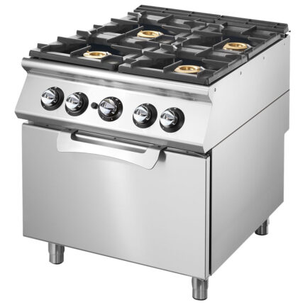 Gas range on static electric oven GN 2/1, 4 burners