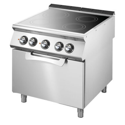 Ceramic plate on static electric oven GN 2/1, 4 cooking zones