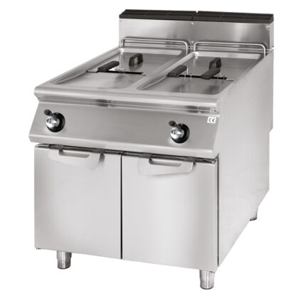 Gas fryer, capacity 2x 13 litres