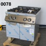 Gas range with 4 burners on closed cabinet, pressed working top - DAMAGED