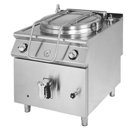 Electric boiling pan, indirect heating, capacity 100 litres