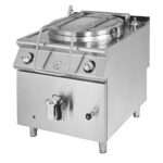 Electric boiling pan, indirect heating, capacity 150 litres
