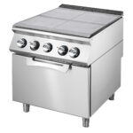 Electric solid top on static electric oven GN 2/1, 4 cooking zones