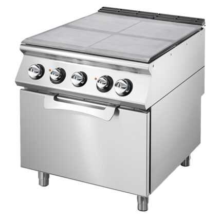 Electric solid top on static electric oven GN 2/1, 4 cooking zones