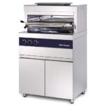 Electric grill 800°C with grid of 770x470 mm on cabinet with doors - SHOWROOM