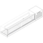 Sushi display 1700 with static cooling +1°/+6°C