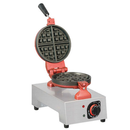 Waffle maker with 1 round plate type Americano