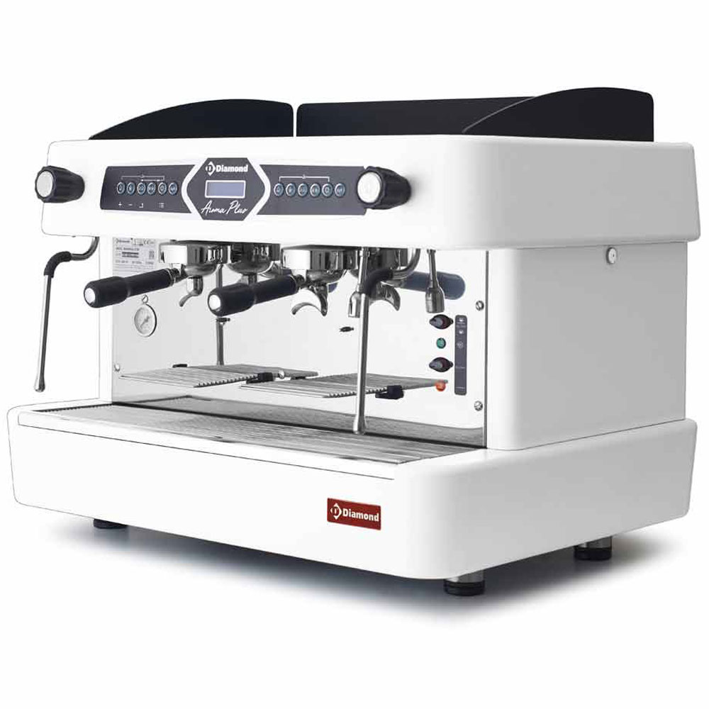 001-AROMA2EW-big.jpg Pachet Espressor profesional 2 grupuri semiautomat Diamond AROMA/2EW_DVA8 negru + Dedurizator apa inclus, Dim: 677x580xh523 mm - imagine 1